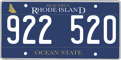 RI license plate 922520