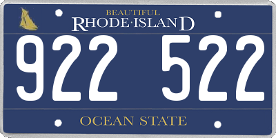 RI license plate 922522