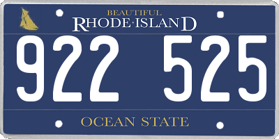 RI license plate 922525
