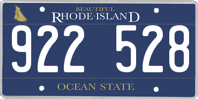 RI license plate 922528