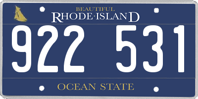 RI license plate 922531