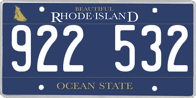 RI license plate 922532