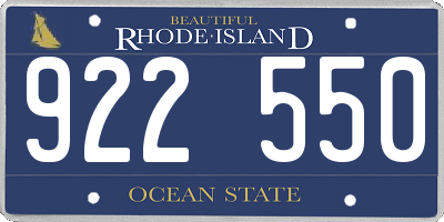 RI license plate 922550