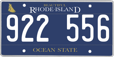 RI license plate 922556