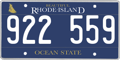 RI license plate 922559