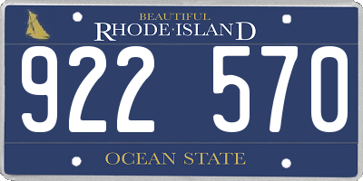 RI license plate 922570