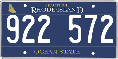 RI license plate 922572