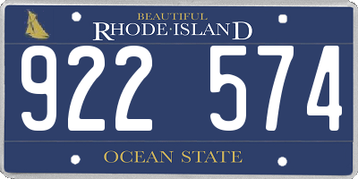 RI license plate 922574