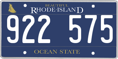 RI license plate 922575