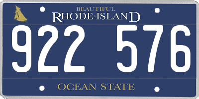 RI license plate 922576