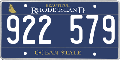 RI license plate 922579