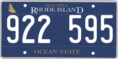 RI license plate 922595