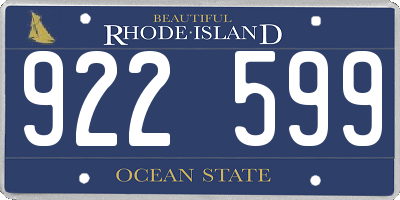 RI license plate 922599