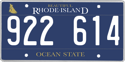 RI license plate 922614