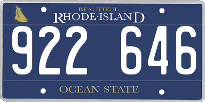RI license plate 922646