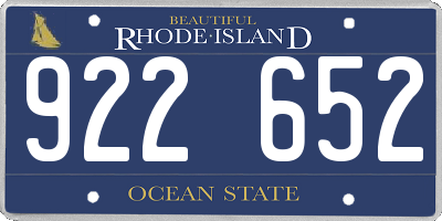 RI license plate 922652