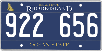 RI license plate 922656