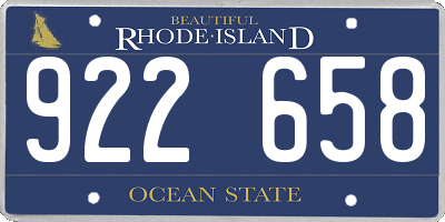 RI license plate 922658