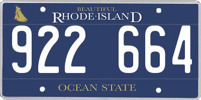 RI license plate 922664