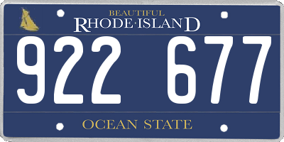 RI license plate 922677