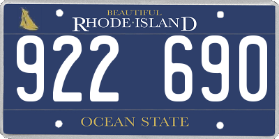 RI license plate 922690
