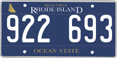 RI license plate 922693