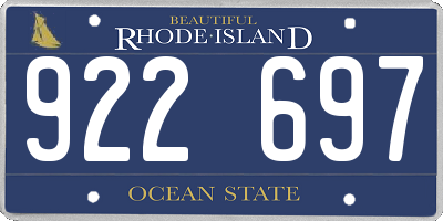 RI license plate 922697