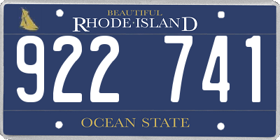 RI license plate 922741