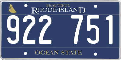 RI license plate 922751