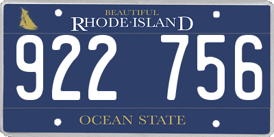 RI license plate 922756