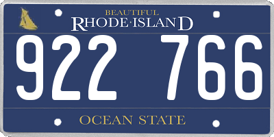 RI license plate 922766