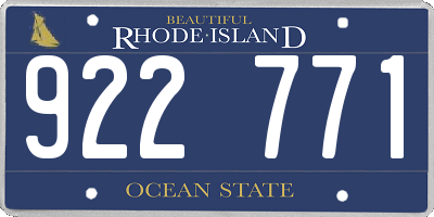 RI license plate 922771