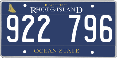RI license plate 922796