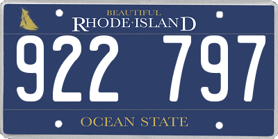 RI license plate 922797