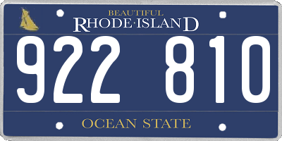 RI license plate 922810