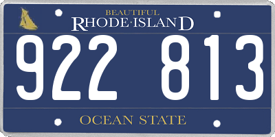 RI license plate 922813