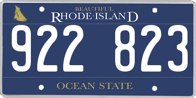 RI license plate 922823