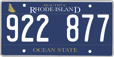 RI license plate 922877