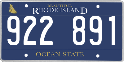 RI license plate 922891