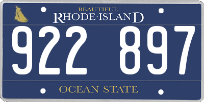 RI license plate 922897