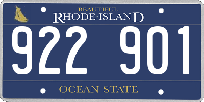 RI license plate 922901