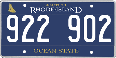 RI license plate 922902