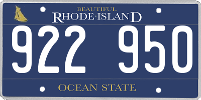 RI license plate 922950