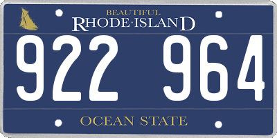 RI license plate 922964