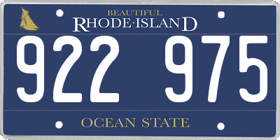 RI license plate 922975