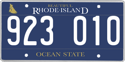 RI license plate 923010