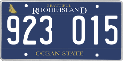 RI license plate 923015