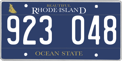 RI license plate 923048