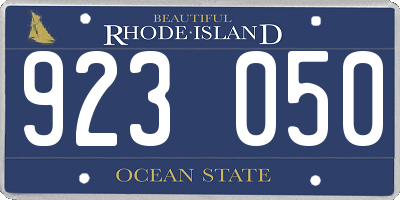 RI license plate 923050