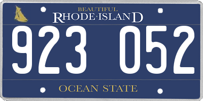RI license plate 923052